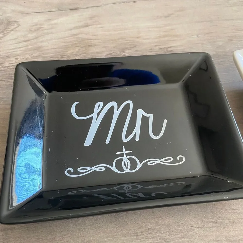 Mr. & Mrs. Ceramic Wedding Dishes